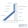 Metal Roofing Wall-to-Roof Flashing Detail Drawing